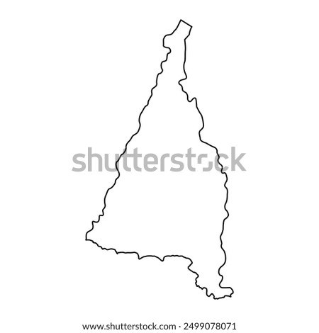 Laborie district map, administrative division of Saint Lucia. Vector illustration.