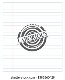 Laborious drawn with pencil strokes. Vector Illustration. Detailed.