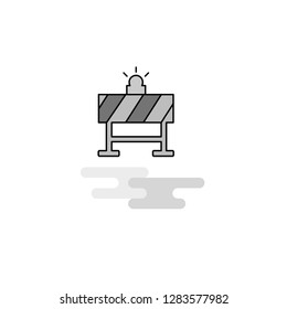 Labour board  Web Icon. Flat Line Filled Gray Icon Vector