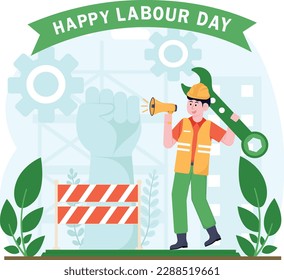 Labour Campaign On Labor Day Illustration