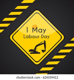 Labour Day 1 May Poster. Vector Illustration Background EPS10
