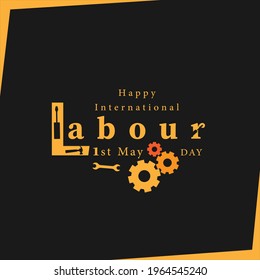 Arbeitstag 2021 Vektor. 1. Mai Internationaler Arbeitstag. Vielen Dank für Ihre harte Arbeit. Vektor Art des Arbeitstags