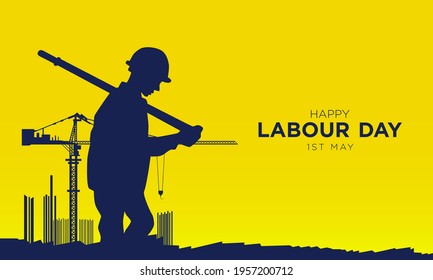 Labour Day Background Design. Banner, Poster, Greeting Card. Vector Illustration.