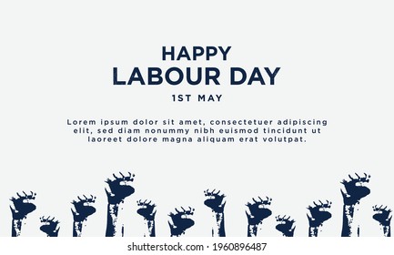 Labour Day Background Design. Banner, Poster, Greeting Card. Vector Illustration.