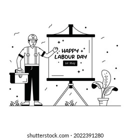 La ilustración del tablero de la jornada laboral es visualmente perfecta 