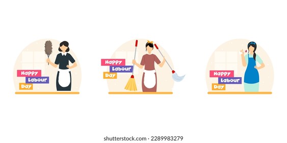Labour Day Bundle Flat Illustration