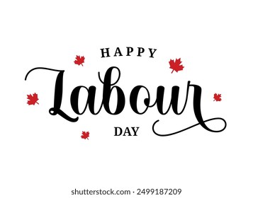 Labour day canada greeting card or background. vector illustration.