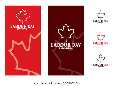 Labour Day Canada Holiday logo design concept, Vector EPS