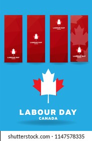 labour day canada logo concept, vector eps 10.
