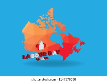 labour day canada logo concept, vector eps 10.