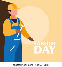 labour day celebration with construction worker