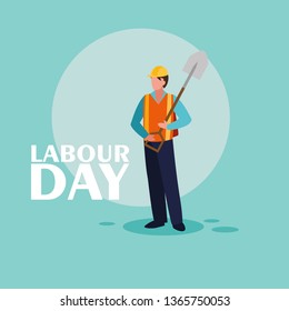 labour day celebration with construction worker