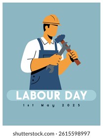 Labour day celebration vector poster illustraion, Honoring workers