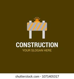 Labour day company logo with dark brown background vector