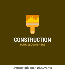 Labour day company logo with dark brown background vector