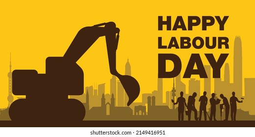 Labour Day concept on isolated background. 1st May celebrate on Labour Day is an annual holiday.