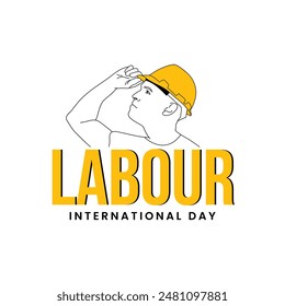 Labour day with construction man, Worker