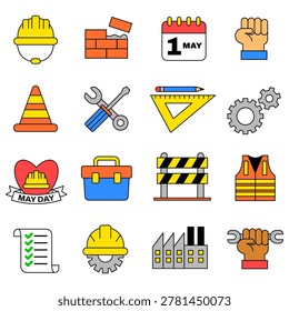 Labour Day Construction Worker Icon Set - Powered by Shutterstock - Get 15% off with code: PIKWIZARD15