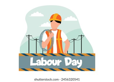 Ilustración de diseño plano del día del trabajo