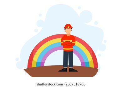 Labour Day Flat Design Illustration
