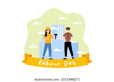 Labour Day Flat Design Illustration