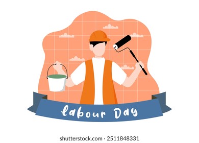 Labour Day Flat Design Illustration