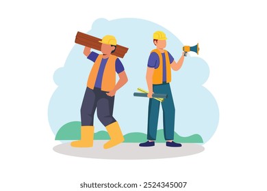 Labour Day Flat Design Illustration