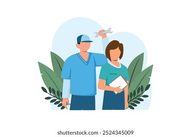 Dia do Trabalho Design Plano Ilustração