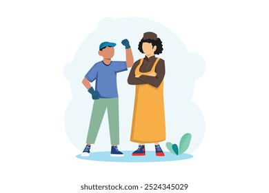 Labour Day Flat Design Illustration