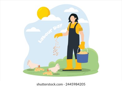 Diseño de ilustración plana del día del trabajo