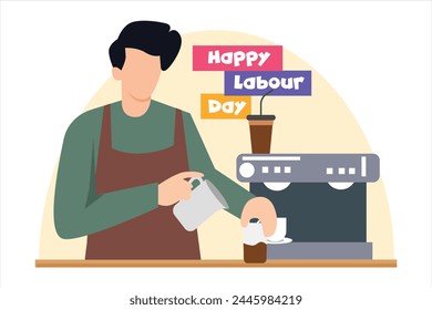 Labour Day Flat Illustration Design