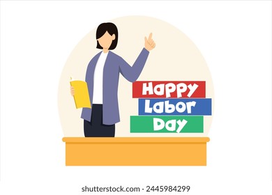 Labour Day Flat Illustration Design