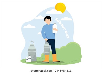 Labour Day Flat Illustration Design