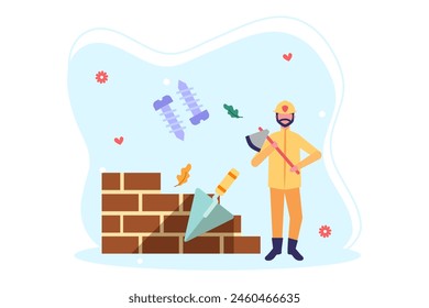 Diseño de ilustración plana del día del trabajo