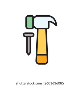 Labour Day Hammer Icon Vector Illustration