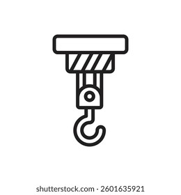 Labour Day Hook Outline Icon Vector Illustration