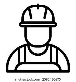Labour day icon illustration in line style. Perfect for website mobile app presentation. Suitable for any user interface and user experience
