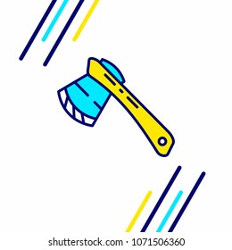 Labour day icon with light background with yellow and blue theme