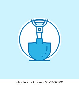 Labour day icon with light background with blue theme icon