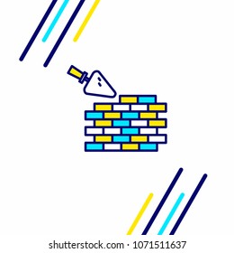 Labour day icon with light background with yellow and blue theme