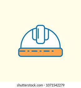 Labour day icon with light background with orange theme icon