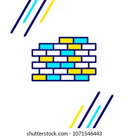 Labour day icon with light background with yellow and blue theme