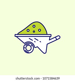 Labour day icon with light background with green theme icon
