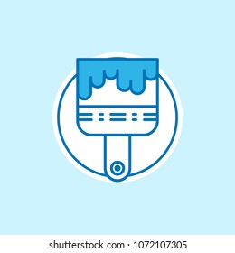 Labour day icon with light background with blue theme icon
