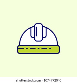 Labour day icon with light background with green theme icon