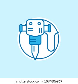 Labour day icon with light background with blue theme icon
