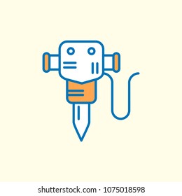 Labour day icon with light background with orange theme icon