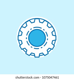 Labour day icon with light background with blue theme icon