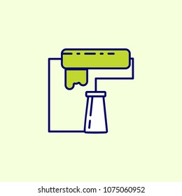 Labour day icon with light background with green theme icon