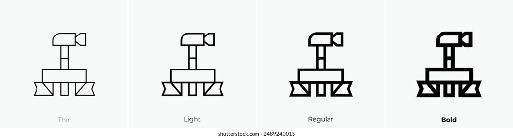 labour day icon. Thin, Light Regular And Bold style design isolated on white background